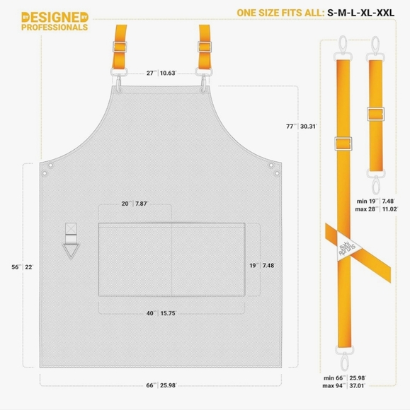 Apron for Men & Women with Pockets - Picture 3 of 7